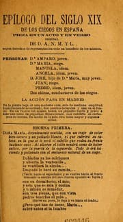 Tapa de Epílogo del siglo XIX de los ciegos en España