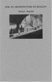 Tapa de For an Architecture of Reality