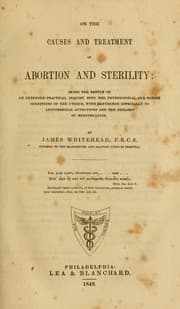 Tapa de On the causes and treatment of abortion and sterility