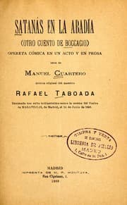 Tapa de Satanás en la abadía