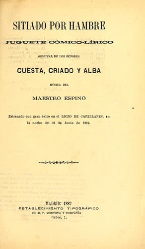 Tapa de Sitiado por hambre