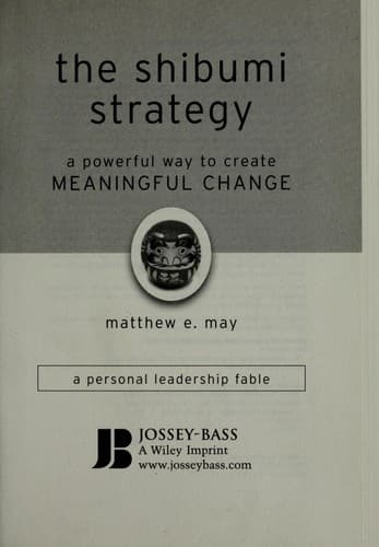 Tapa de The shibumi strategy