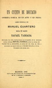 Tapa de Un cuento de Boccacio