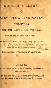 Tapa de Adolfo y Clara, o, Los dos presos