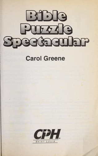 Tapa de Bible puzzle spectacular