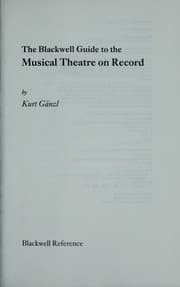 Tapa de The Blackwell guide to the musical theatre on record