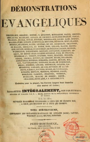 Tapa de Démonstrations évangéliques