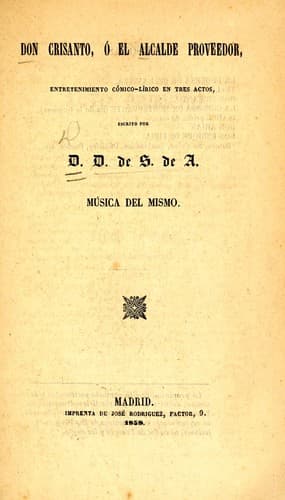 Tapa de Don Crisanto, o, El alcalde proveedor