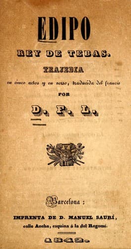 Tapa de Edipo, rey de Tebas