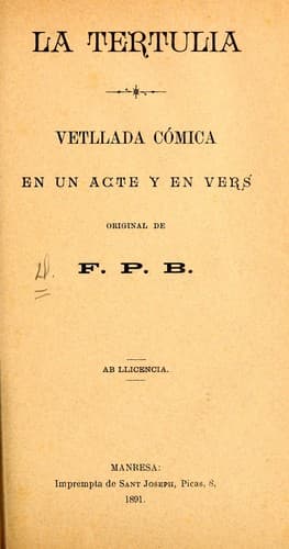 Tapa de La tertulia