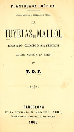 Tapa de La Tuyetas de Mallol