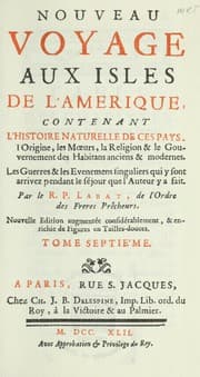 Tapa de Nouveau voyage aux isles de l'Amérique ...