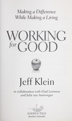 Tapa de Working for good