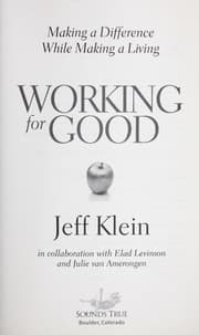 Tapa de Working for good