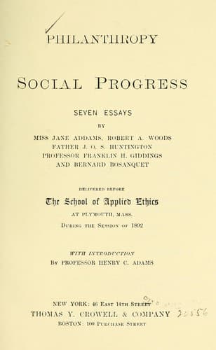 Tapa de Philanthropy and social progress