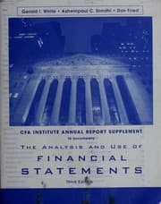 Tapa de AIMR annual report supplement to accompany The analysis and use of financial statements