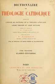 Tapa de Dictionnaire de théologie catholique