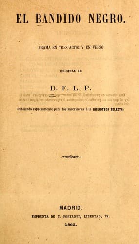 Tapa de El bandido negro