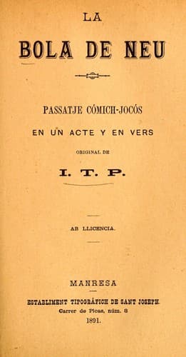 Tapa de La bola de neu