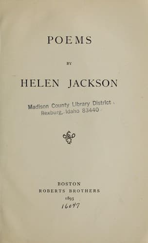 Tapa de Poems by Helen Jackson
