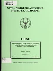 Tapa de Study of initial entry student attrition from Defense Language Institute Foreign Language Center