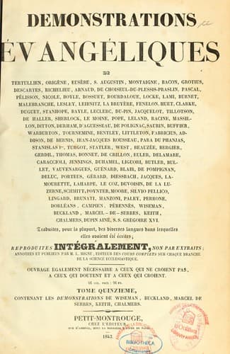 Tapa de Démonstrations évangéliques