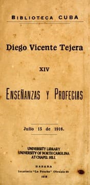 Tapa de Enseñanzas y profecias