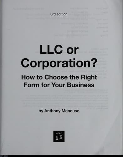 Tapa de LLC or corporation?