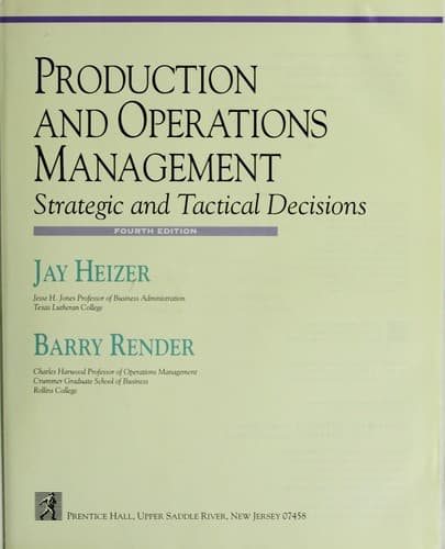Tapa de Production and operations management