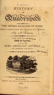 Tapa de A general history of quadrupeds