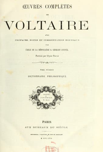 Tapa de Oeuvres complètes de Voltaire