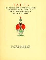 Tapa de Tales of passed times written for children