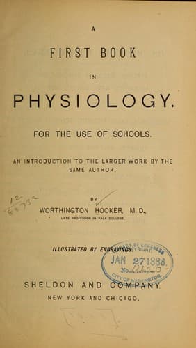 Tapa de First book in physiology