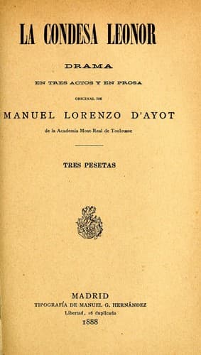 Tapa de La condesa Leonor