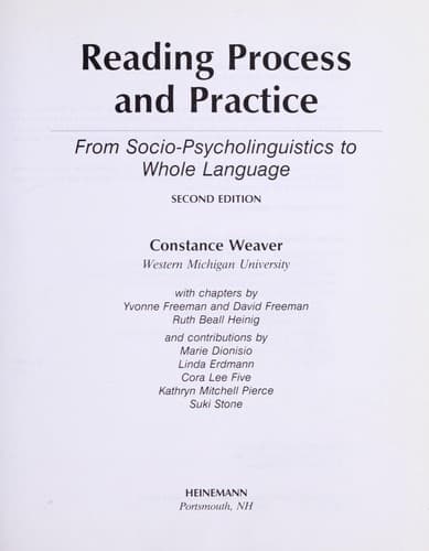 Tapa de Reading process and practice