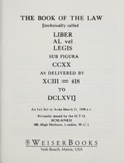 Tapa de Book of the Law