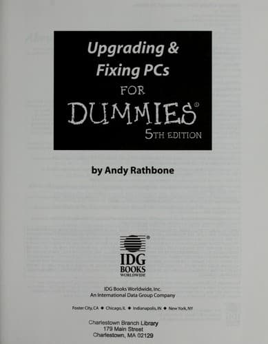 Tapa de Upgrading & fixing PCs for dummies.