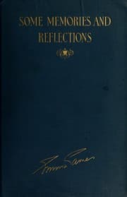 Tapa de Some memories and reflections