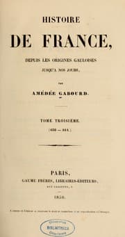 Tapa de Histoire de France, depuis les origines gauloises jusqu'à nos jours