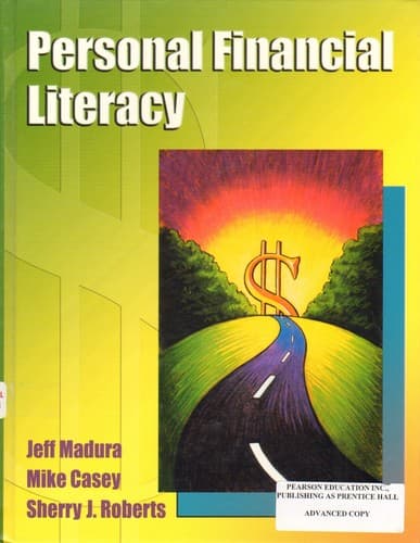 Tapa de Personal financial literacy