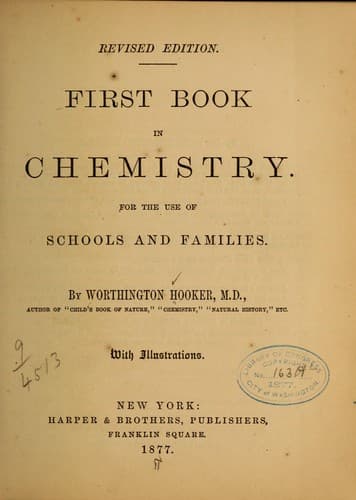 Tapa de First book in chemistry