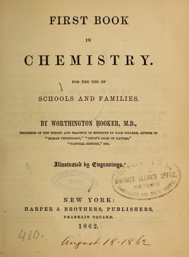 Tapa de First book in chemistry