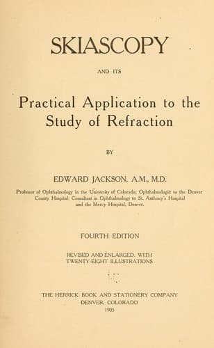 Tapa de Skiascopy and its practical application to the study of refraction