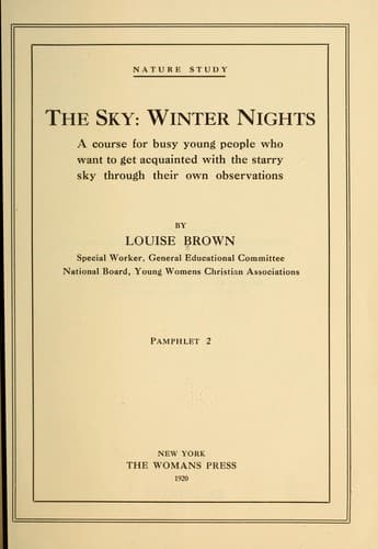 Tapa de The sky: winter nights