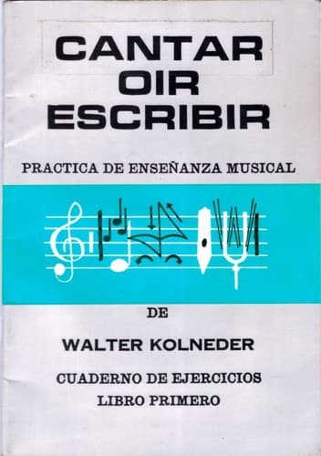 Tapa de Cantar, Oir, Escribir