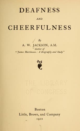 Tapa de Deafness and cheerfulness