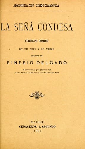 Tapa de La señá condesa