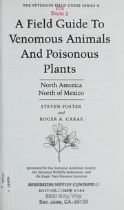 Tapa de A field guide to venomous animals and poisonous plants, North America, north of Mexico