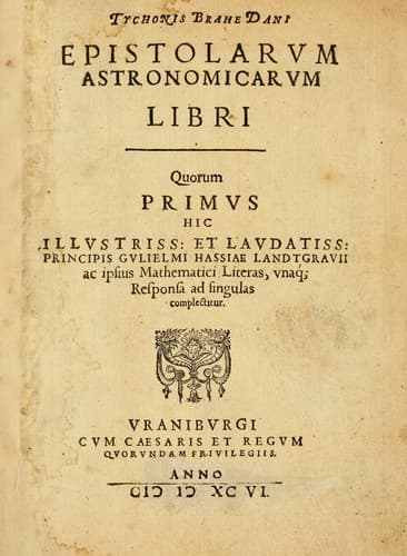 Tapa de Tychonis Brahe Dani Epistolarvm astronomicarvm libri