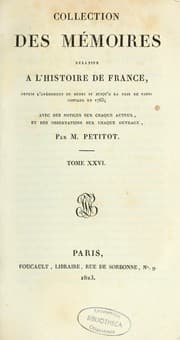 Tapa de Collection des mémoires relatifs à l'histoire de France, depuis l'avènement de Henri IV jusqu'à la paix de Paris conclue en 1763
